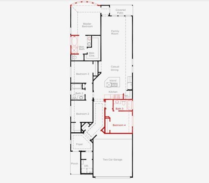 2D floor plan layout of this home in Candela 40', Richmond, TX (Image 3). 2D floor plan layout of this home in Candela 40', Richmond, TX (Image 3).