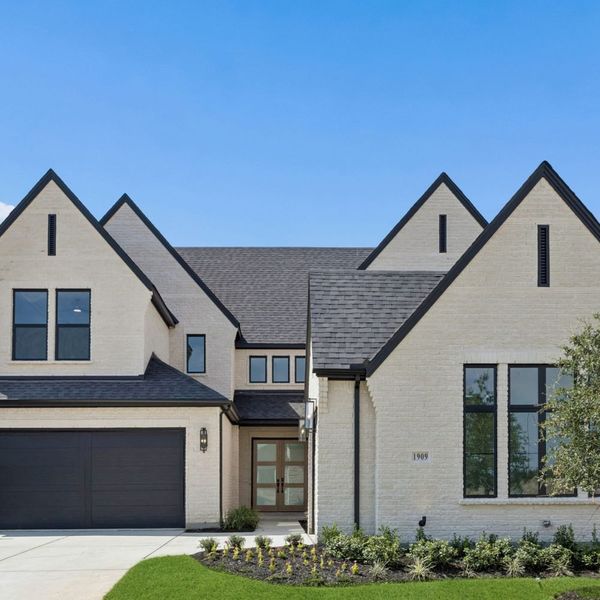 Front exterior of a new home in The Parks at Wilson Creek, Celina, TX, highlighting curb appeal (Image 28).