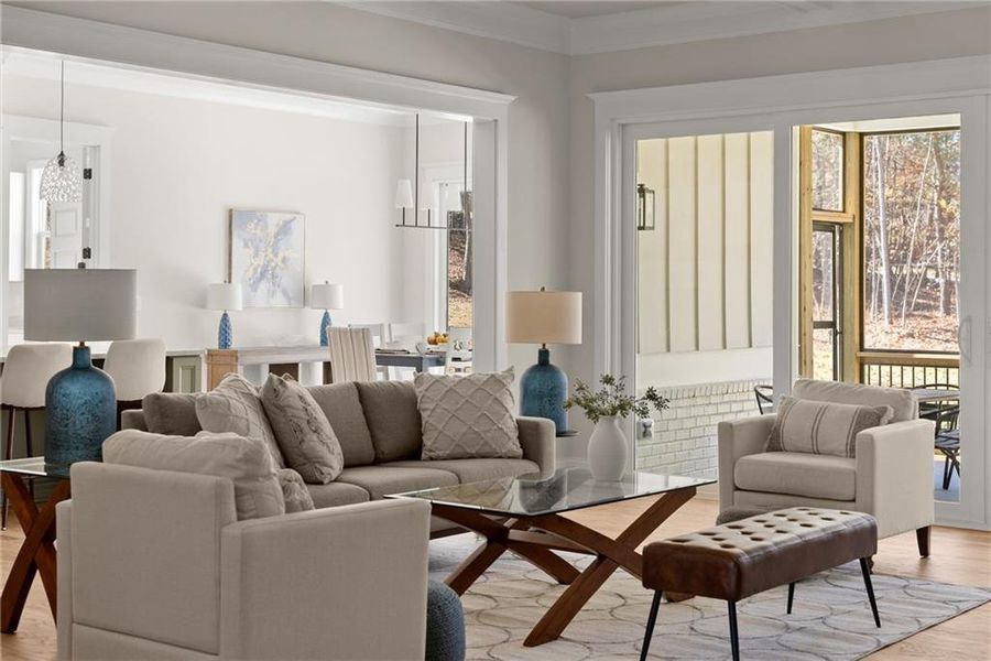 Furnished interior view inside a new home in , Gainesville (Image 66). Furnished interior view inside a new home in , Gainesville (Image 66).
