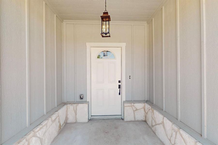 Exterior details and patio area of a home in , Sunset (Image 1).