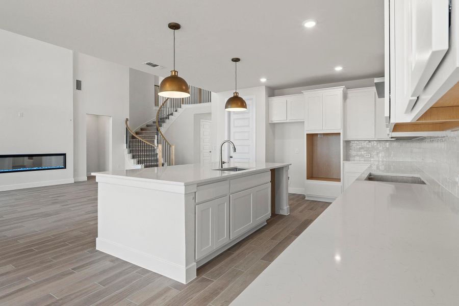 Furnished interior view inside a new home in Lariat, Liberty Hill (Image 15).