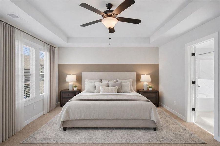 Furnished interior view inside a new home in The Fairways at Mirror Lake, Villa Rica (Image 16).