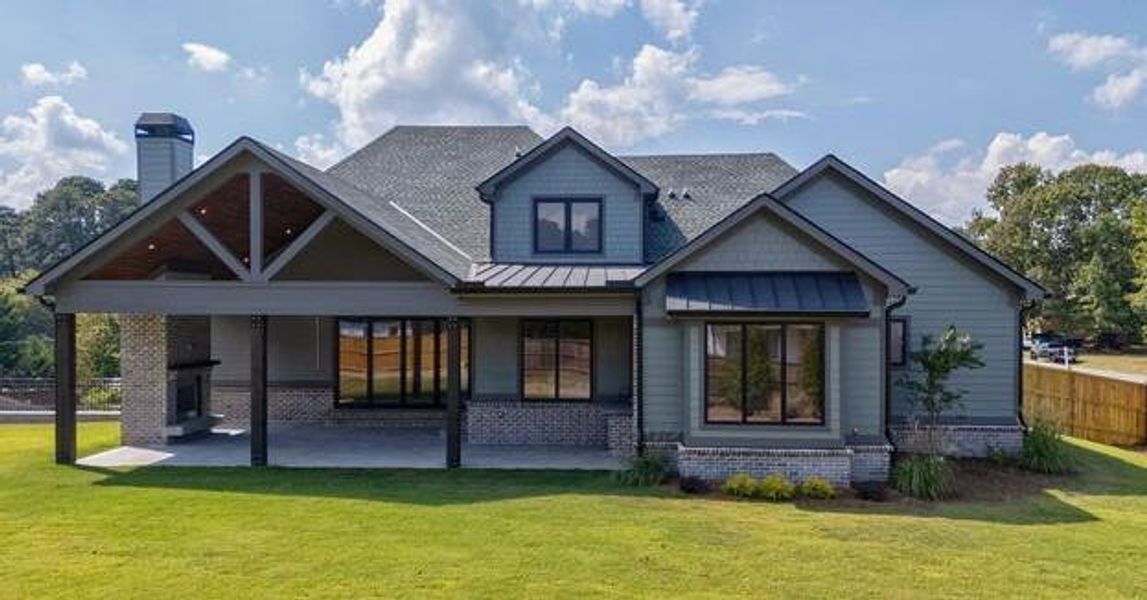 Front exterior of a new home in , Cumming, GA, highlighting curb appeal (Image 37).