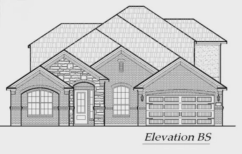 Exterior rendering of this home design in Lakeview Heights, Azle, TX (Image 9).
