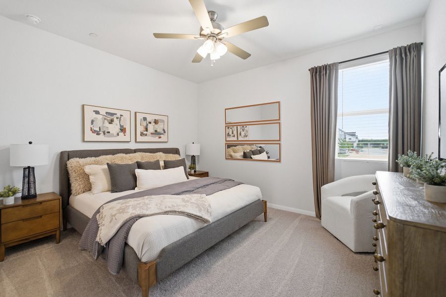 Representative furnished interior of a home built from the Eames by CastleRock Communities in Municipal Drive Townhomes, Leander (Image 12). Representative furnished interior of a home built from the Eames by CastleRock Communities in Municipal Drive Townhomes, Leander (Image 12).