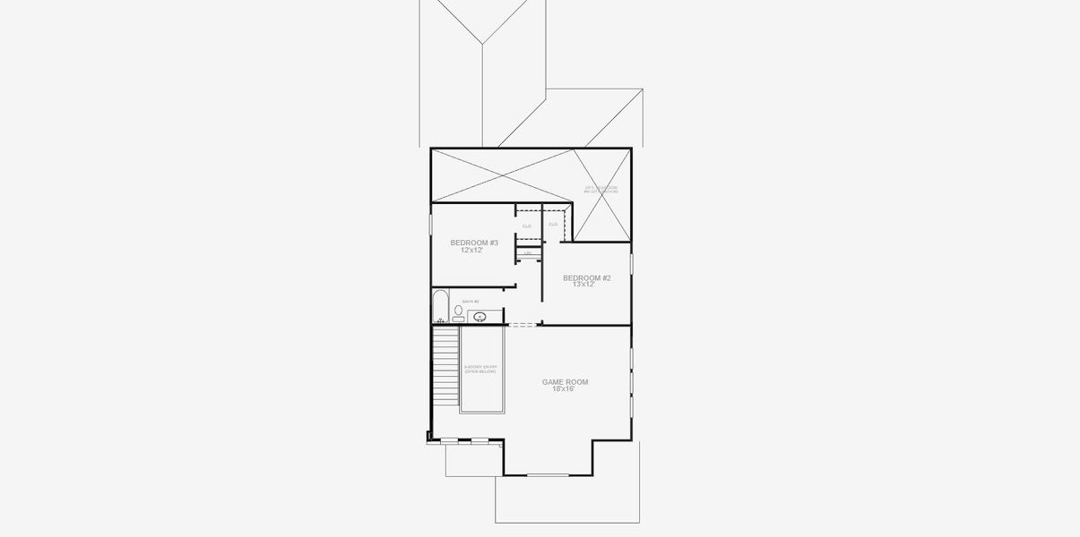 2D floor plan layout for the 2399W by Perry Homes in Wildtree, Montgomery, TX (Image 3).