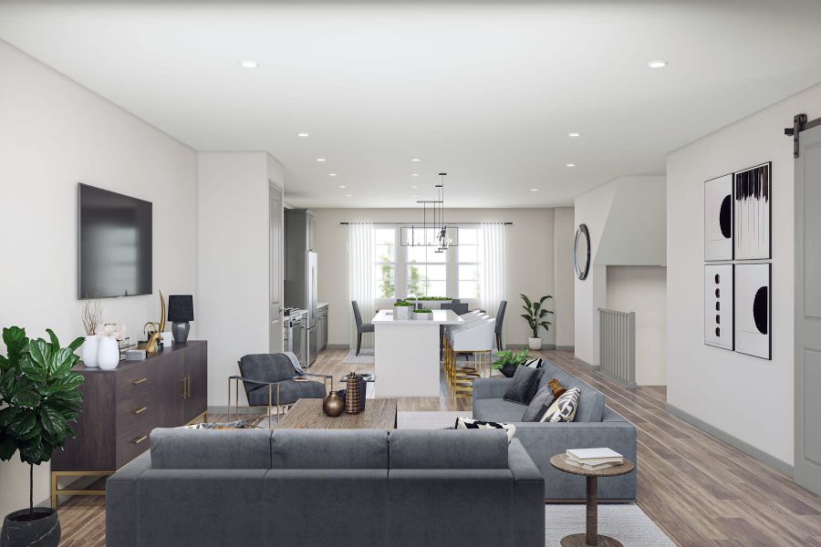 Representative furnished interior of a home built from the M by Tri Pointe Homes in Candelas Townhomes, Arvada (Image 33).