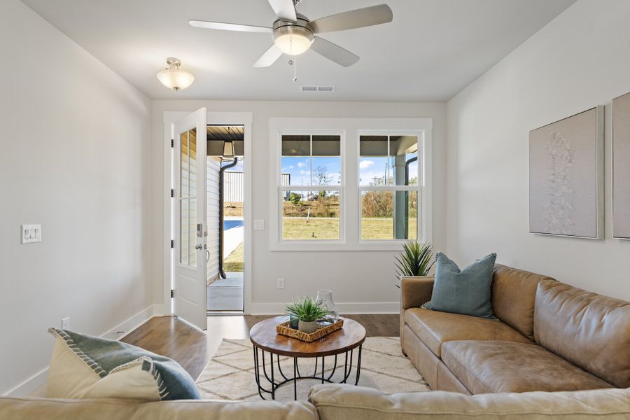 Furnished interior view inside a new home in Anderson County Homes, Belton (Image 3). Furnished interior view inside a new home in Anderson County Homes, Belton (Image 3).