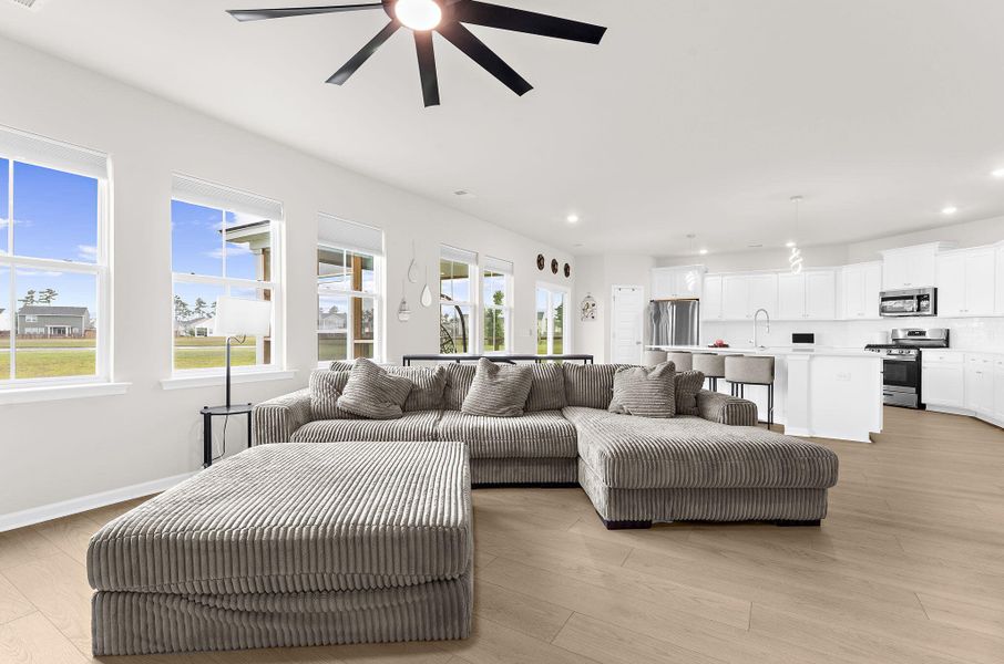 Furnished interior view inside a new home in Lindera Preserve at Cane Bay Plantation, Summerville (Image 45). Furnished interior view inside a new home in Lindera Preserve at Cane Bay Plantation, Summerville (Image 45).