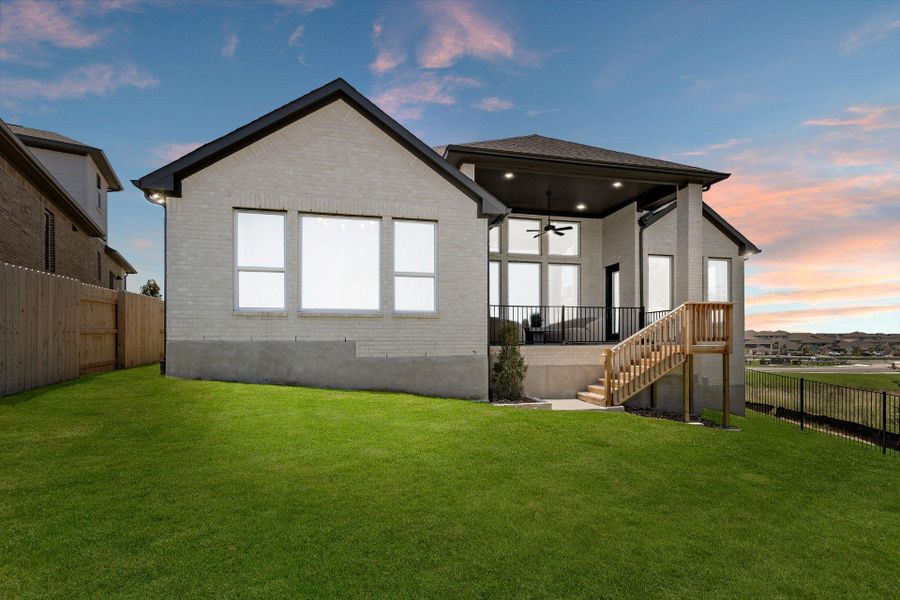 Rear of Home and Private Backyard Rear of Home and Private Backyard