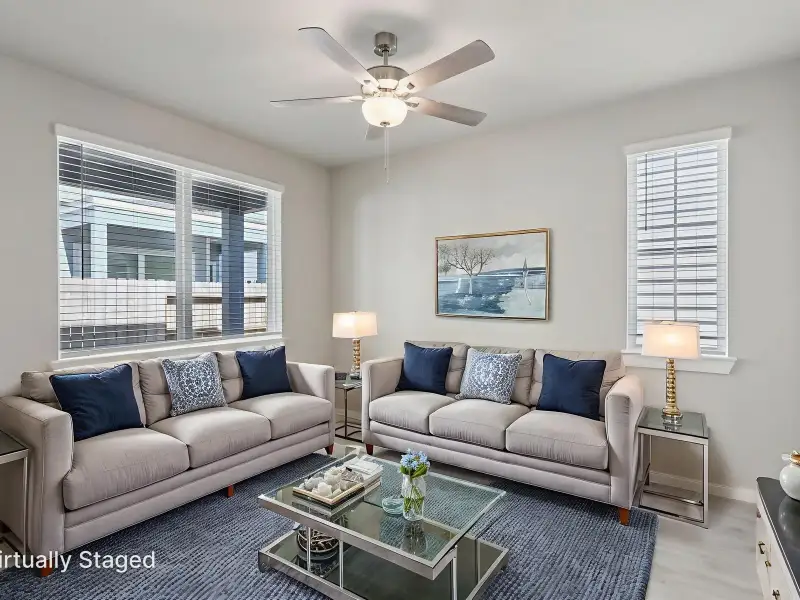 Furnished interior view inside a new home in Kemah Crossing - City Series, Kemah (Image 3). Furnished interior view inside a new home in Kemah Crossing - City Series, Kemah (Image 3).