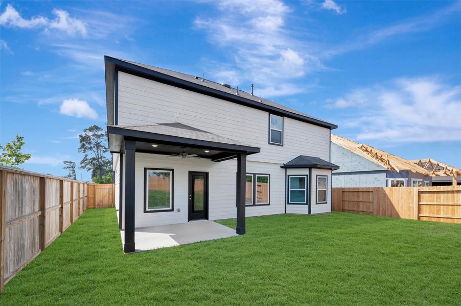 Exterior details and patio area of a home in Moran Ranch, Willis (Image 27).