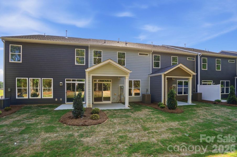 Exterior details and patio area of a home in Blythe Mill Townhomes, Waxhaw (Image 24). Exterior details and patio area of a home in Blythe Mill Townhomes, Waxhaw (Image 24).
