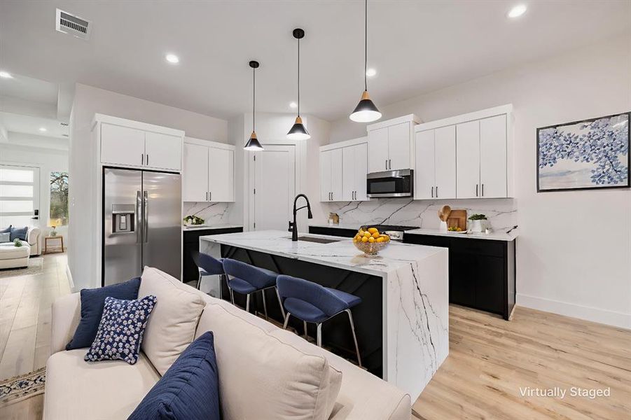 Furnished interior view inside a new home in , Dallas (Image 9).