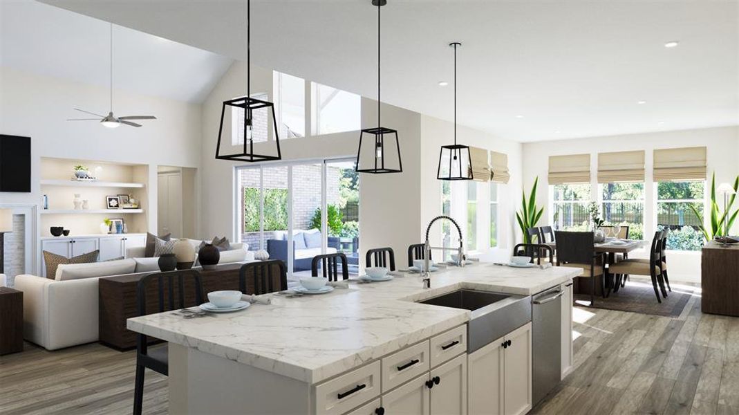 Furnished interior in a model home at The Arbors at Lakewood Village in Providence Village (Image 10). Furnished interior in a model home at The Arbors at Lakewood Village in Providence Village (Image 10).