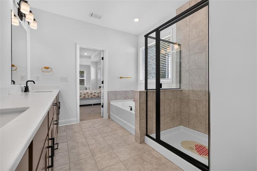 Furnished interior view inside a new home in Bailey Fence, Dacula (Image 37).