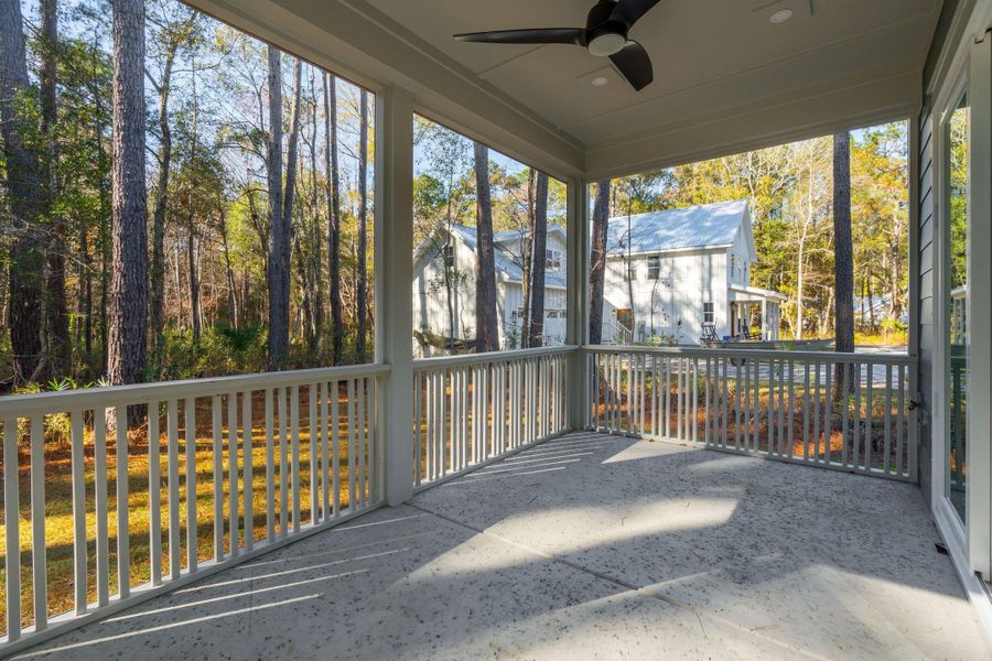Exterior details and patio area of a home in , Awendaw (Image 37).