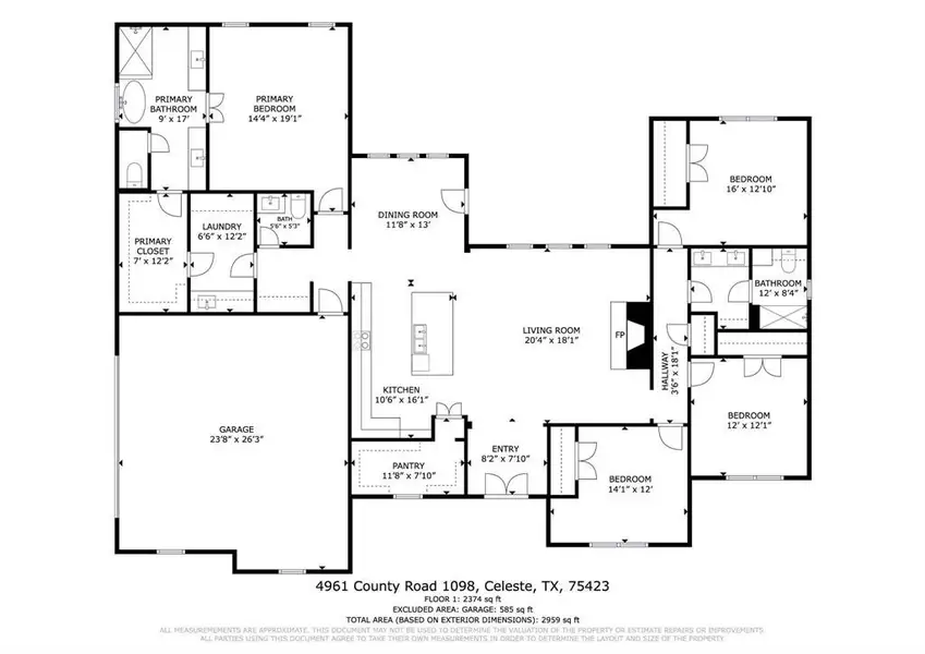 View of floor plan / room layout