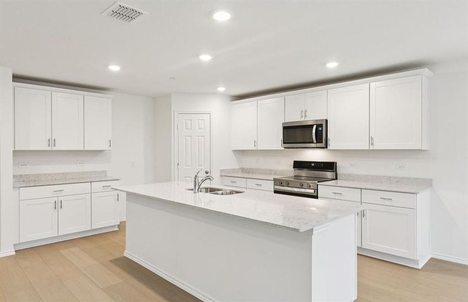 Abundant cabinet space in kitchen
