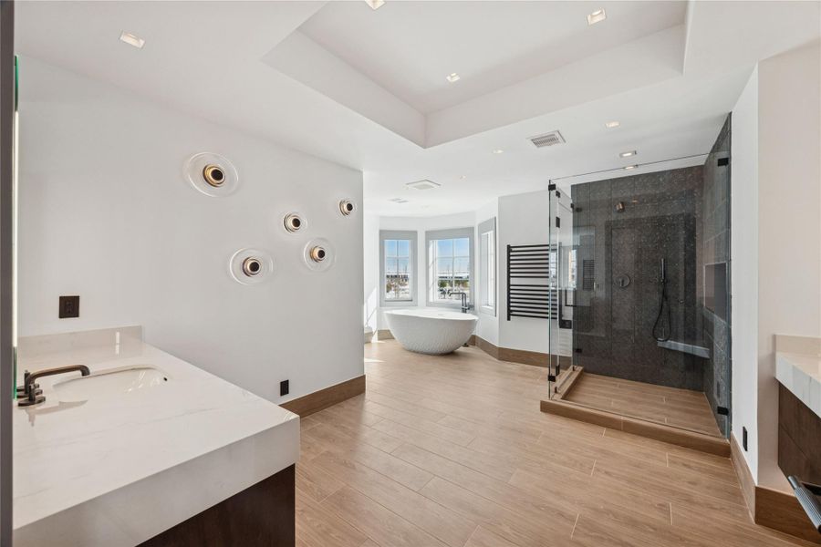 Primary spa-like bathroom.