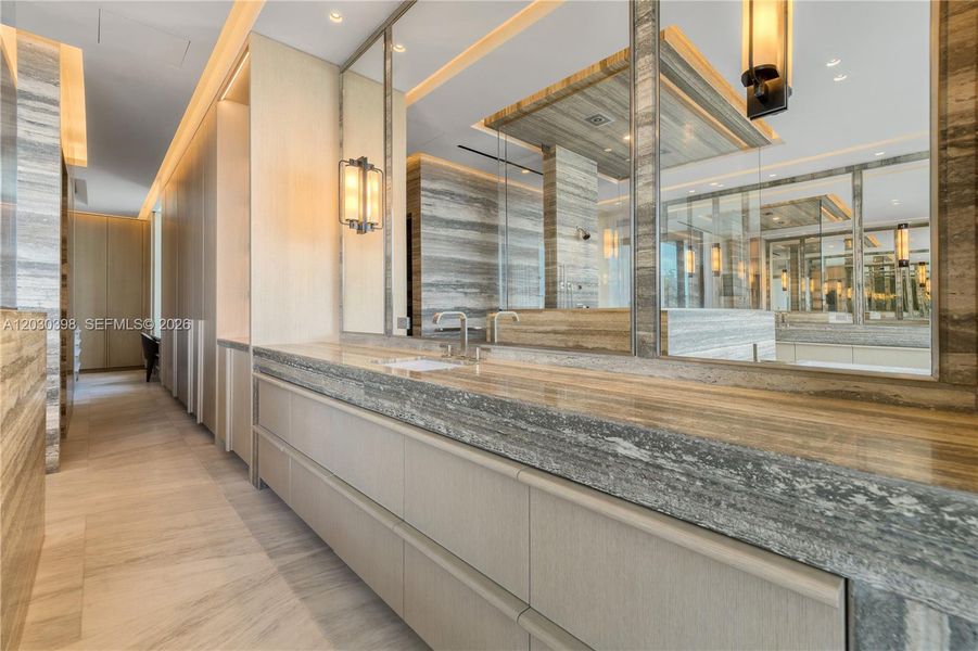 Furnished interior view inside a new home in , Miami Beach (Image 17).