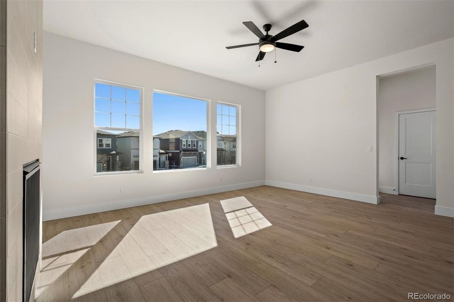 Spacious, unfurnished interior of a new home in Trailside at Cottonwood Creek, Colorado Springs (Image 27).