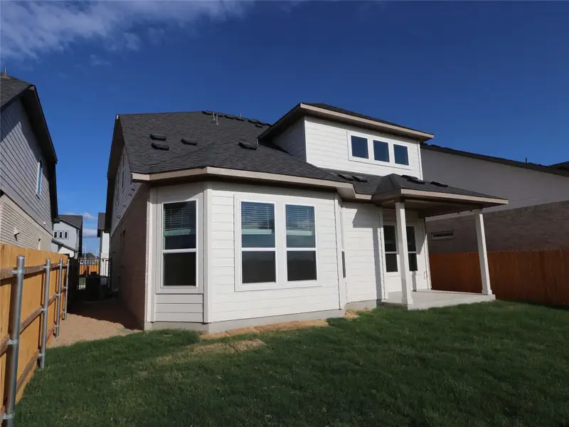 Exterior details and patio area of a home in Estancia West, Manchaca (Image 15). Exterior details and patio area of a home in Estancia West, Manchaca (Image 15).
