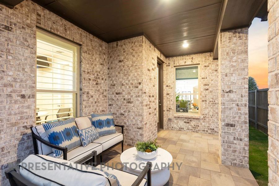 Exterior details and patio area of a home in Pomona: 40ft. lots, Manvel (Image 3). Exterior details and patio area of a home in Pomona: 40ft. lots, Manvel (Image 3).