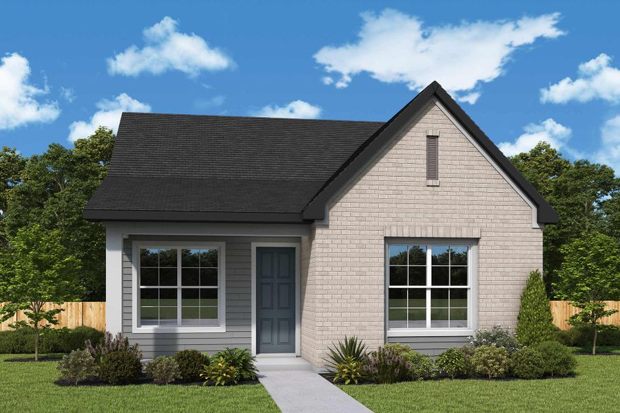 Representative exterior photo of a completed home built from the The Brighnam by David Weekley Homes in Jubilee 40', Hockley, TX (Image 2).