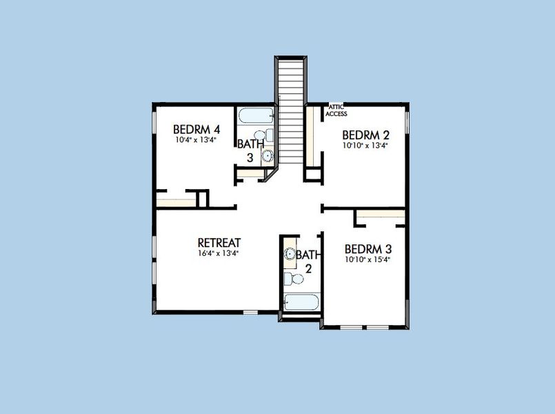 2D floor plan layout for the The Sedona by David Weekley Homes in Walden Creek – Reserve Collection, Montgomery, TX (Image 4). 2D floor plan layout for the The Sedona by David Weekley Homes in Walden Creek – Reserve Collection, Montgomery, TX (Image 4).
