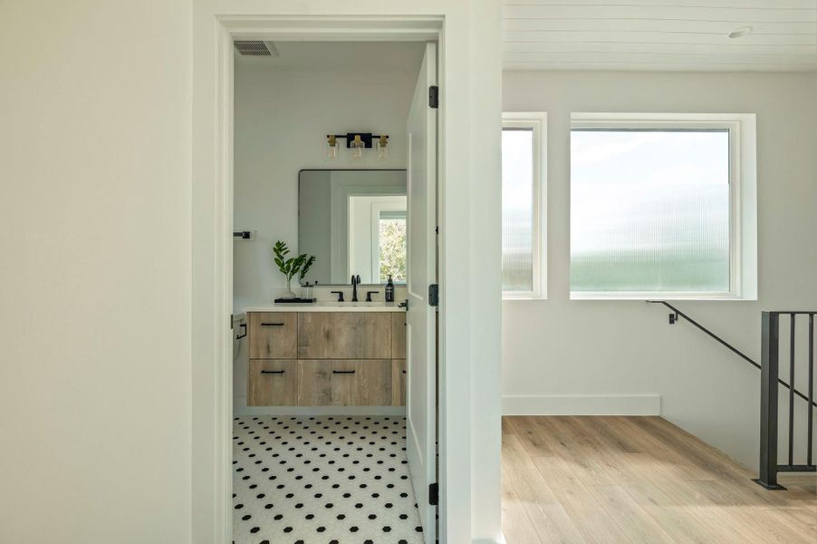 View of entrance of secondary bathroom View of entrance of secondary bathroom