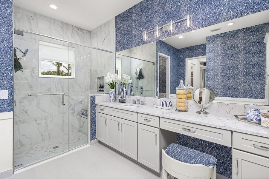 Representative furnished interior of a home built from the Sapphire by GL Homes in Valencia Ridge (55+), Wesley Chapel (Image 16).