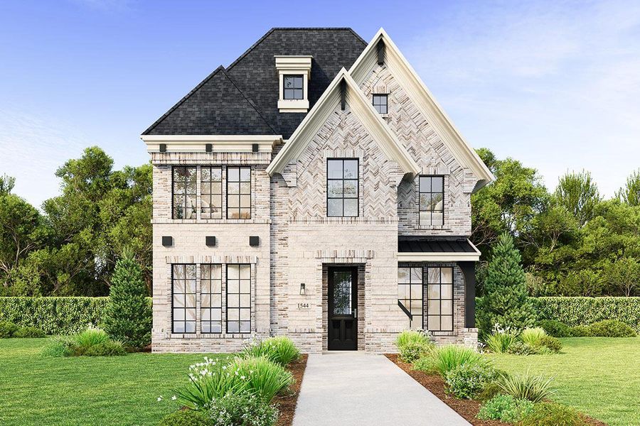 Front exterior of a new home in Walton Ridge, Corinth, TX, highlighting curb appeal (Image 1). Front exterior of a new home in Walton Ridge, Corinth, TX, highlighting curb appeal (Image 1).