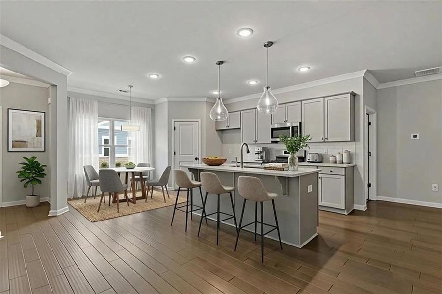 Furnished interior view inside a new home in Creekwood, Powder Springs (Image 3).