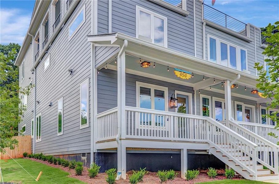 Exterior details and patio area of a home in , Atlanta (Image 36).