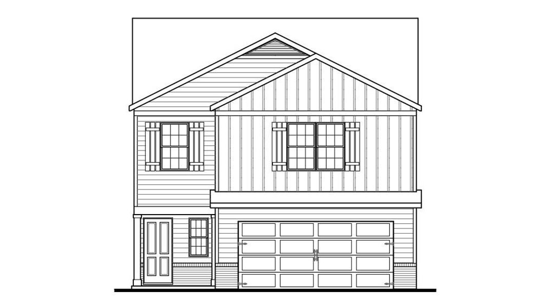 Representative rendering of the exterior for the Manning by D.R. Horton (Image 1).