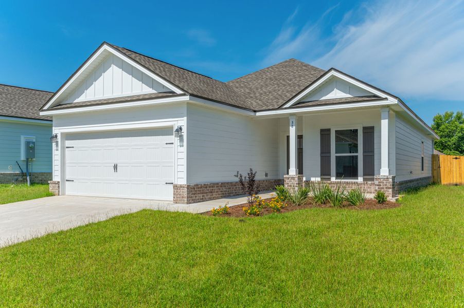 Representative exterior photo of a completed home built from the Georgia by CJL Homes in McCarthy Estates, Defuniak Springs, FL (Image 21).