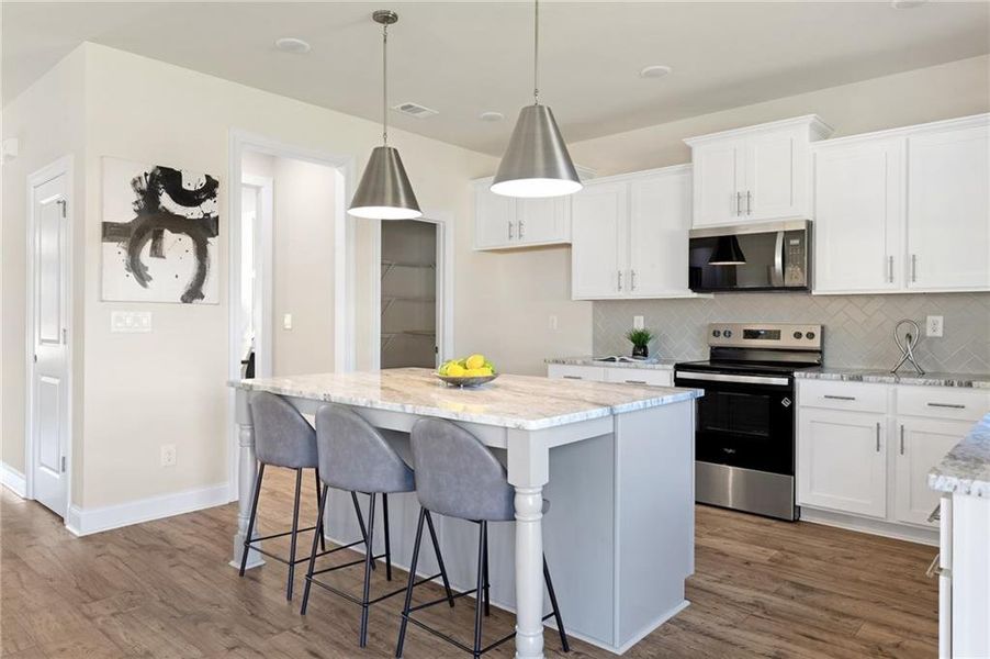 Furnished interior view inside a new home in , Buford (Image 9).