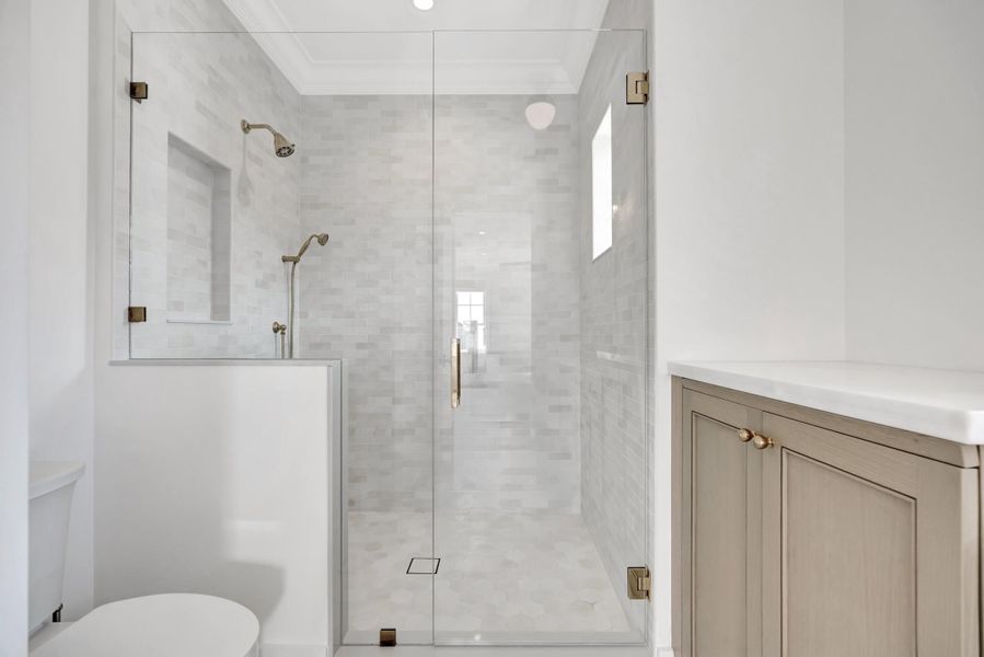 Marble Shower/Quartz Counters