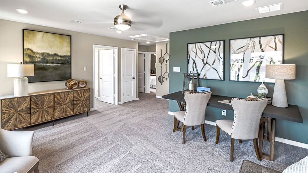 Representative furnished interior of a home built from the Portsmouth by Taylor Morrison in Trillium 40s, Richmond (Image 20).