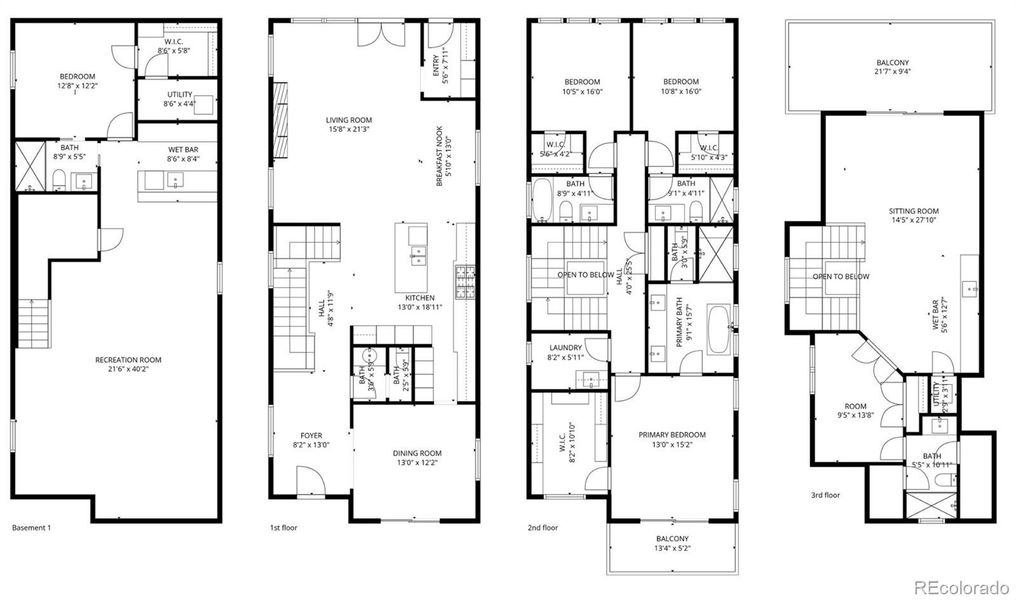 2D floor plan layout of this home in , Denver, CO (Image 5). 2D floor plan layout of this home in , Denver, CO (Image 5).