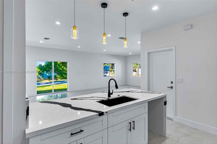 Furnished interior view inside a new home in , Miami (Image 15).