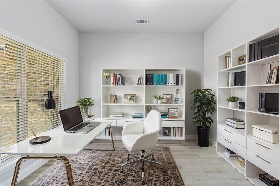 Study / Home Office with Natural Light (virtually staged)