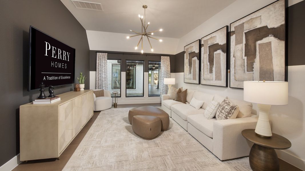 Furnished interior view inside a new home in The Woodlands Hills, Willis (Image 5).