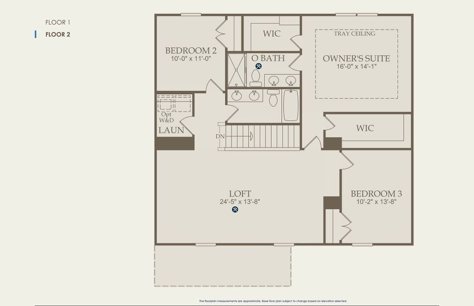Aspire Floor Plan, Quick Move-In Home, Floor 2