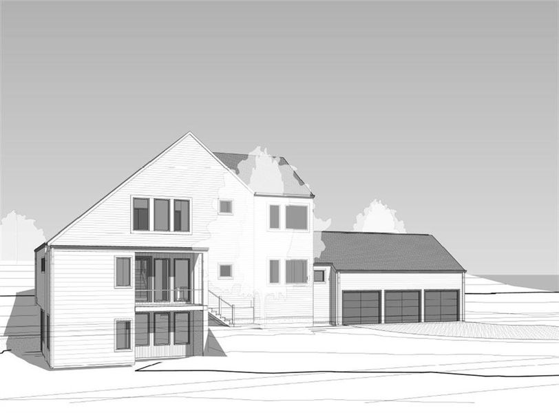 Exterior rendering of this home design in Aster, Roswell, GA (Image 3).