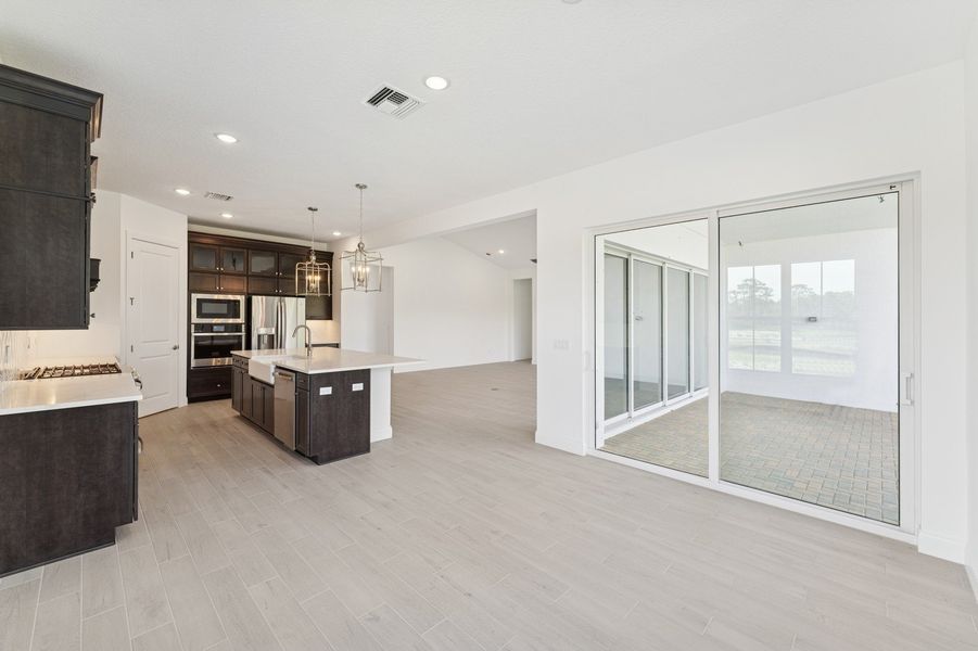Dining area with access to covered patio