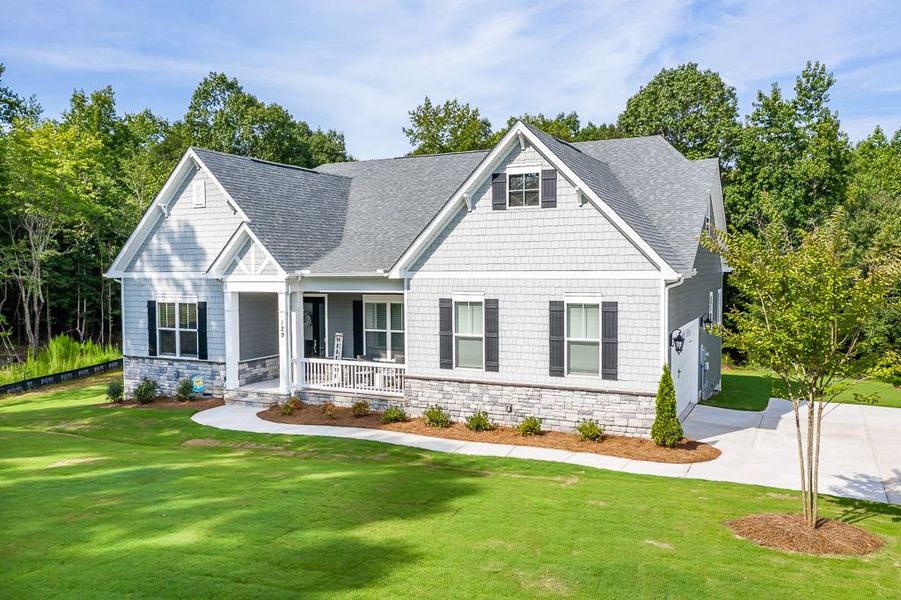 Representative exterior photo of a completed home built from the Columbia by Greybrook Homes in Shepherds Trace, Clover, SC (Image 35).