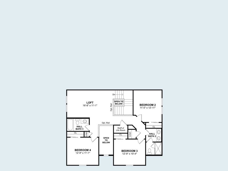 2D floor plan layout of this home in Gateway Parks, Forney, TX (Image 2). 2D floor plan layout of this home in Gateway Parks, Forney, TX (Image 2).
