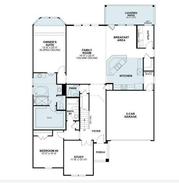 2D floor plan layout of this home in Marvida, Cypress, TX (Image 4).